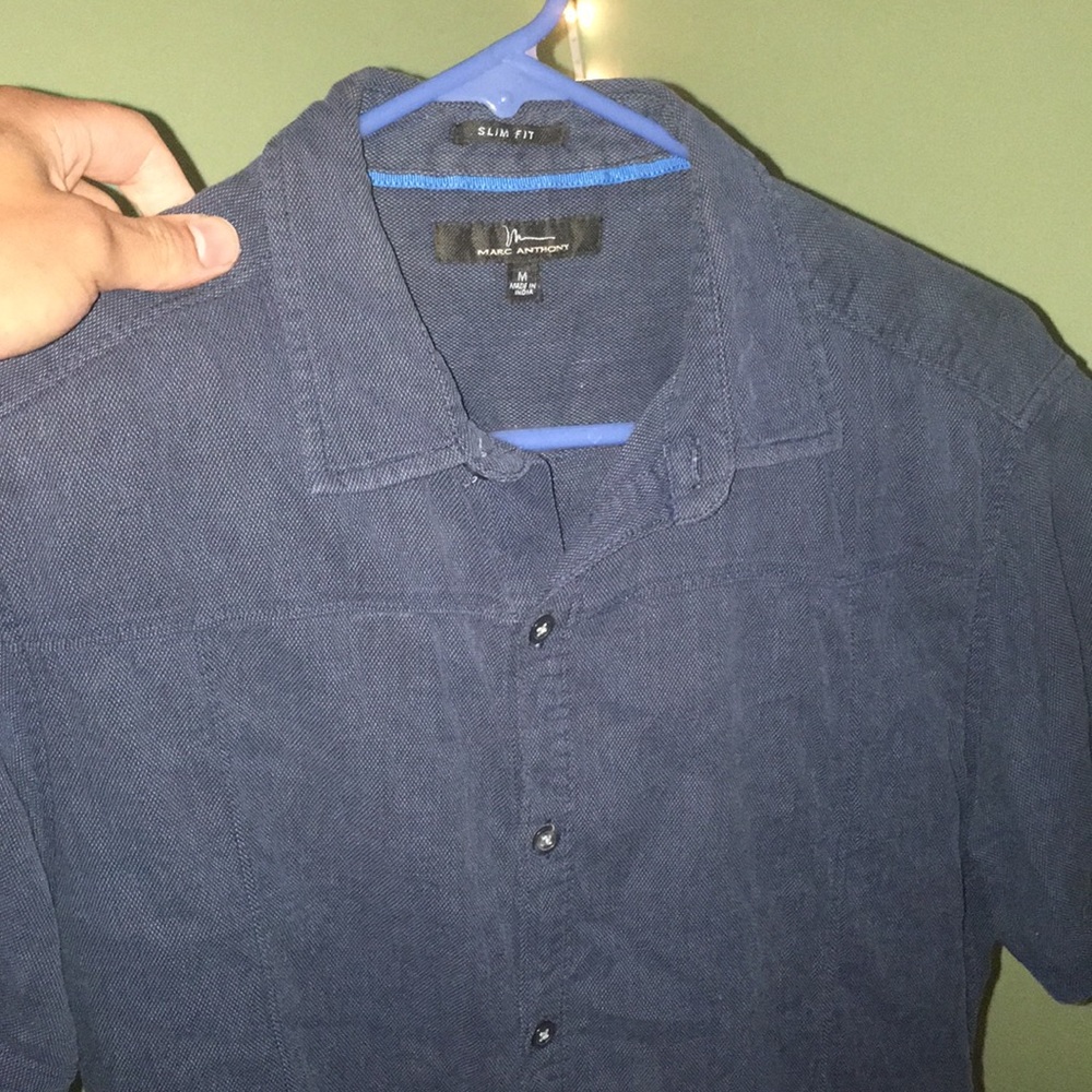 Blue Button Up